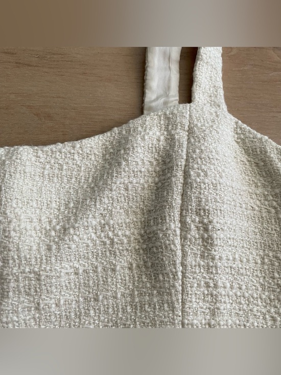 ARITZIA BABATON Ivory Tone on Tone Tweed Bustier Top - Picture 2 of 8